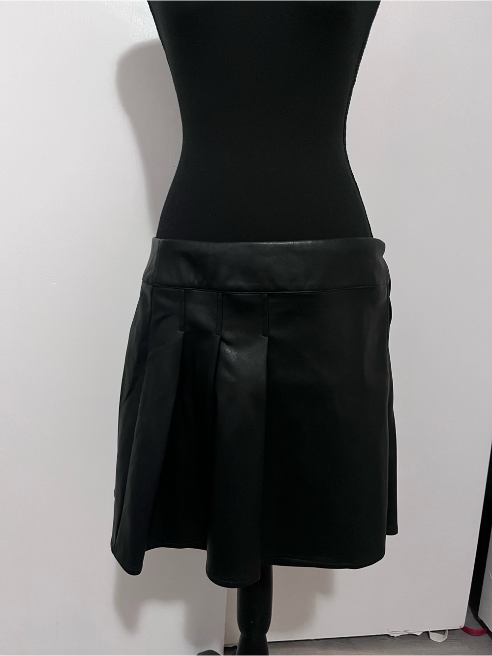 ASOS Design Black Pleather wrap around skirt